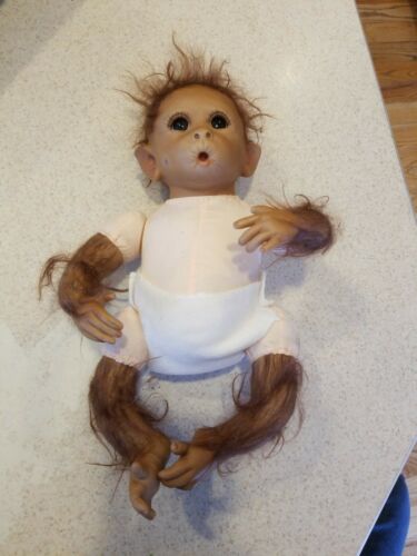ASHTON DRAKE Lifelike Baby Monkey Doll BY Linda Murray no clothes