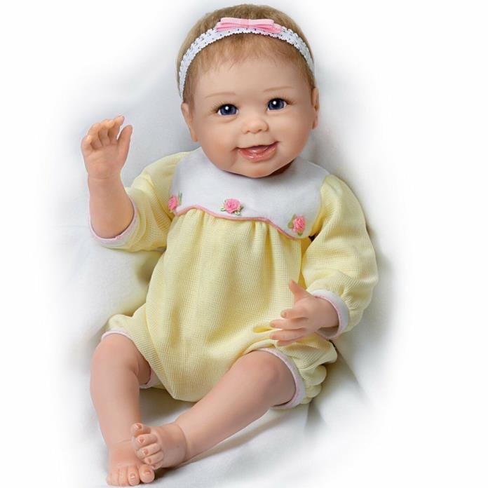 Ashton Drake Hailey Waves Bye Bye Interactive baby Girl doll by Linda Murray