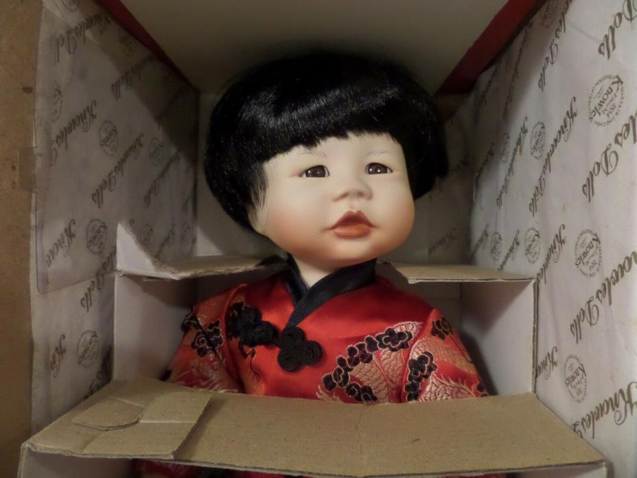 beautiful chinese doll chen w/ brass gong new in box ashton drake galleries