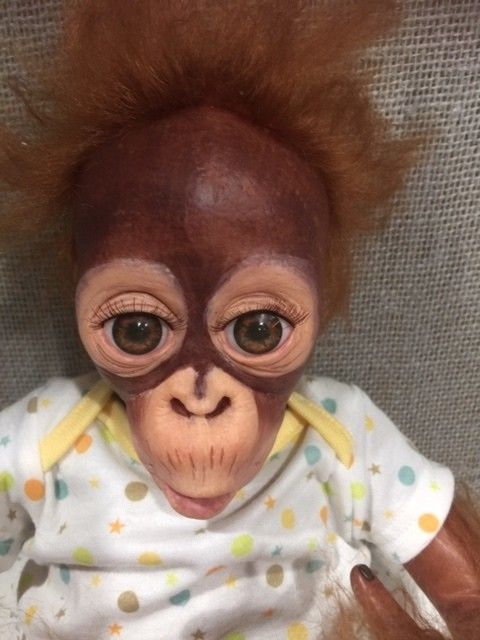 ASHTON DRAKE Orangutan Monkey Doll Baby Babu  Simon  16inches