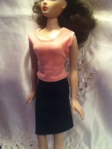 Pink Blouse and Black Skirt for Gene Marshall fashion doll