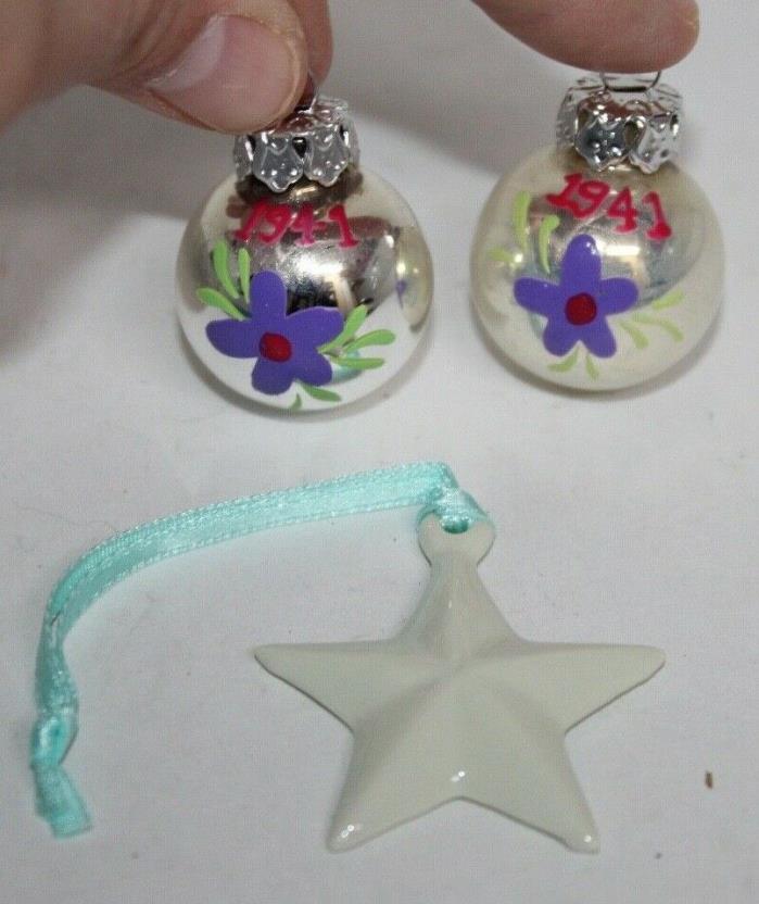 THREE! Boxed ASHTON DRAKE Gene Marshall Doll MINIATURE Christmas Ornaments