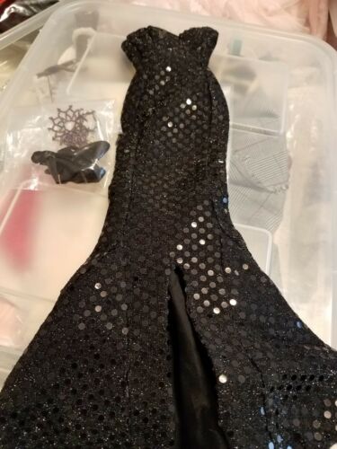 Gown made for GENE,  excellent condition, gown, heels and jewelry