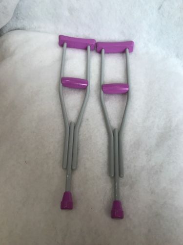 Battat Pink Hangers Our Generation American Girl 18” Doll Purple Crutches