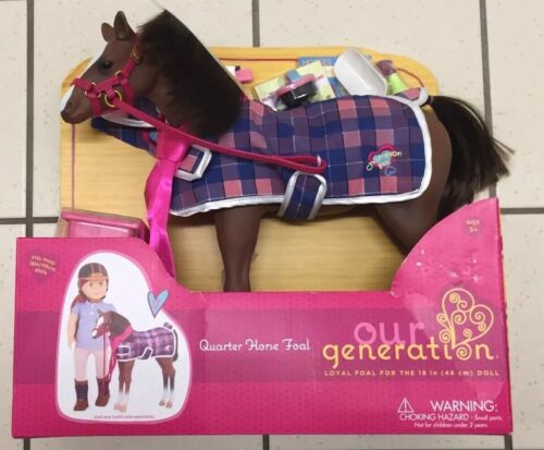Our Generation BATTAT 18” Quarter Horse Foal & Accessories ~ NEW in Unopened Box