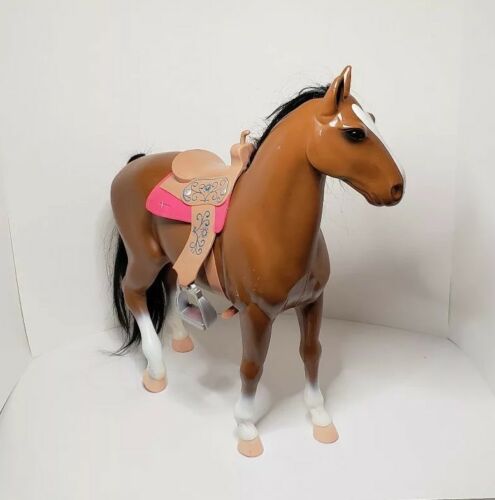 Our Generation 20 in Thorobreed Hourse By Battan Saddle For 18 in Doll preowned