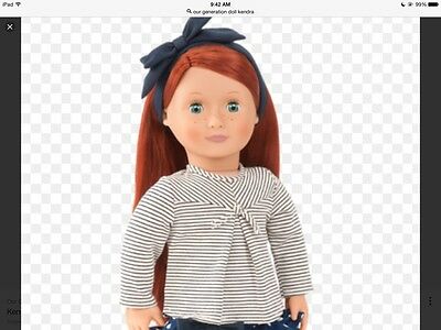 Our Generation 18 Kendra Doll with Polka Dot Skirt NIB