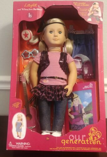 Our Generation Deluxe Musician Doll with Book Layla Kid Toy Gift