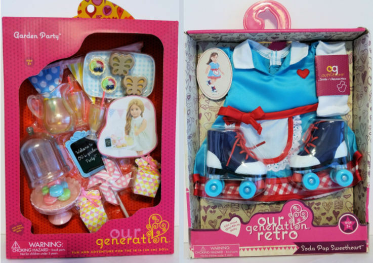 NEW Our Generation Soda Pop Sweetheart Outfit & Garden Party Play sets 18