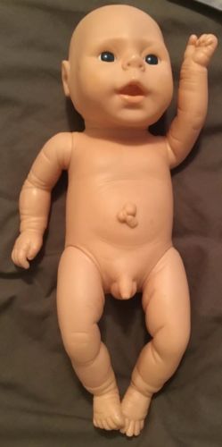 Anatomically Correct 12” Tall Newborn Baby Boy Doll Blue Eyes