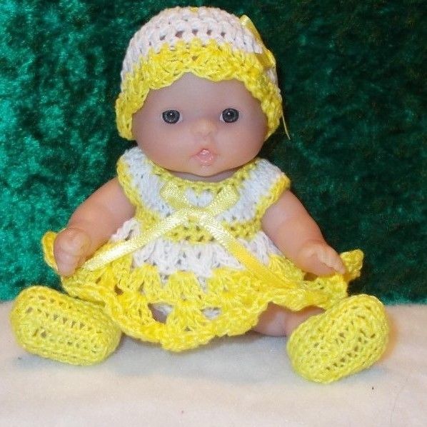HAND CROCHETED DOLL CLOTHES FITS 5