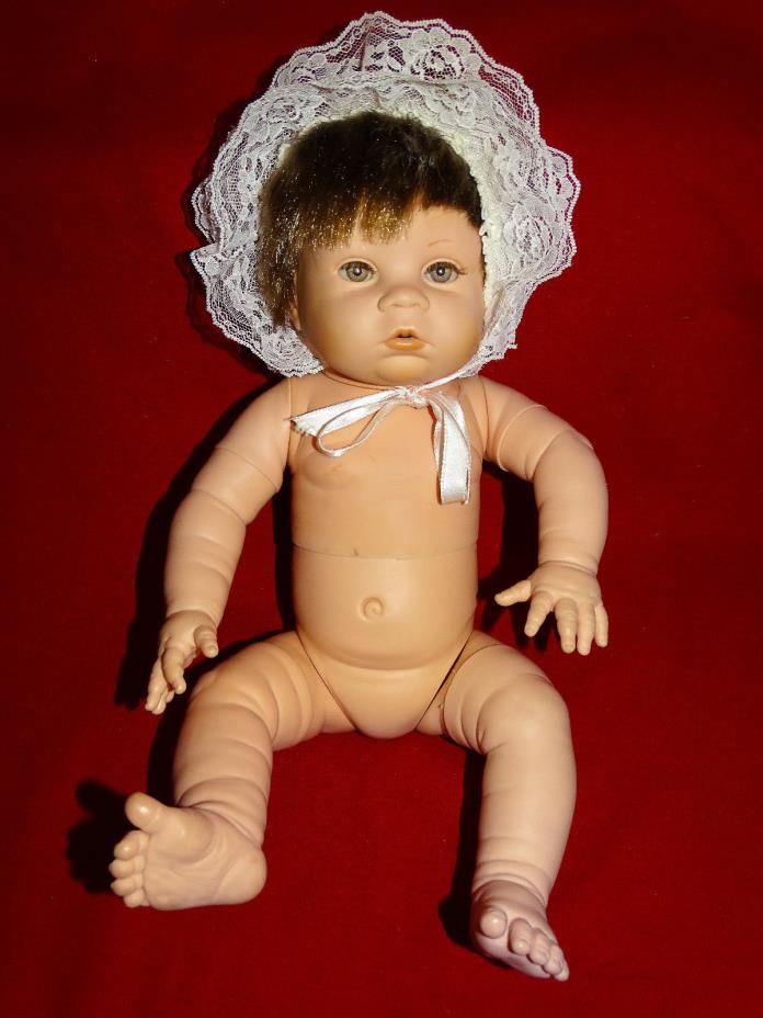 Vintage 80's Berjusa Vinyl Reborn Baby Girl Doll 18