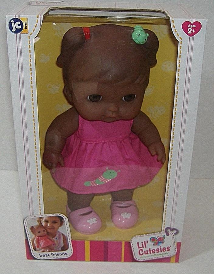 JC Toys Lil' Cutesies Berenguer AA Ethnic Vinyl Doll  Sucky Lip Ponytails-New