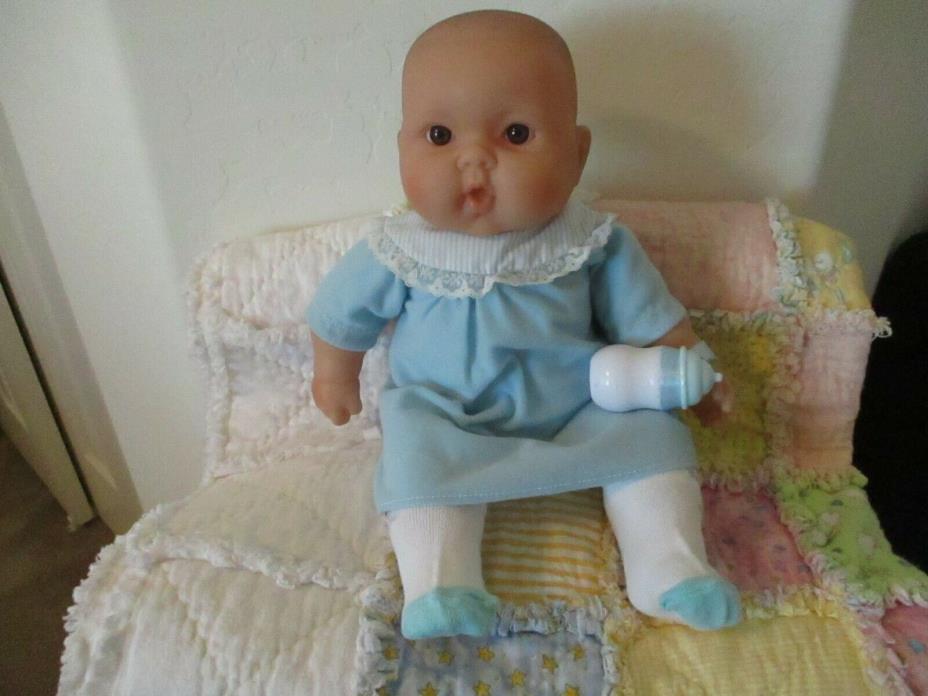 Chubby face Berenguer 15'' soft body brown eyes doll