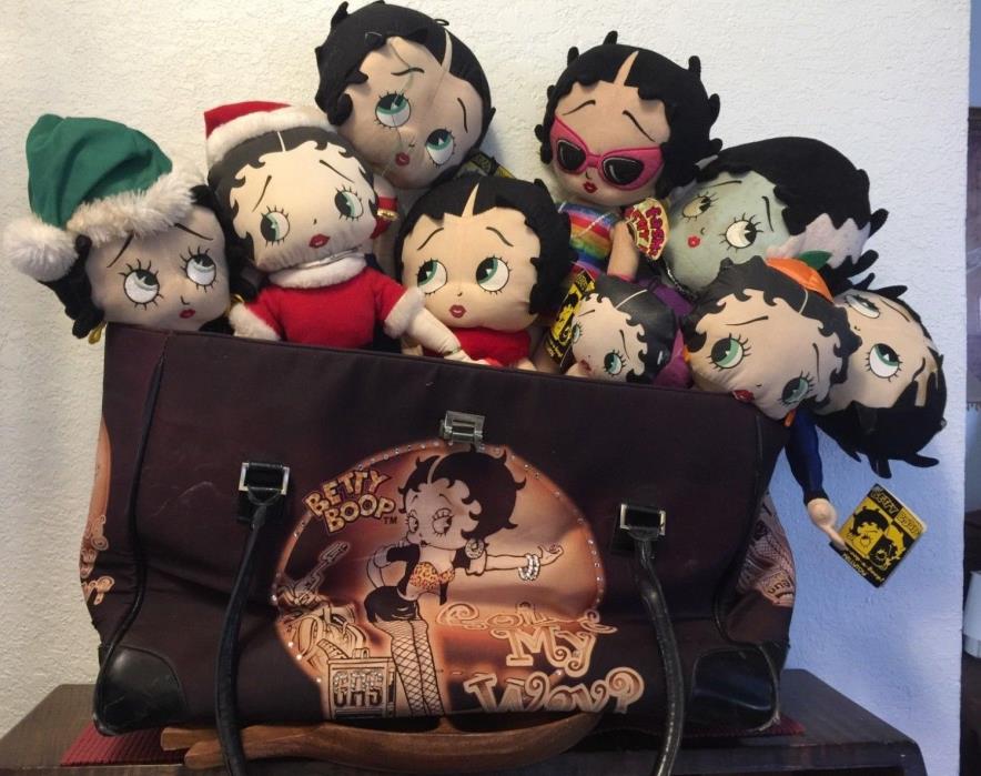 Nine BETTY BOOP Rag Dolls with Shoulder Bag  (Smells of Perfume)  :A-Must-to-Go