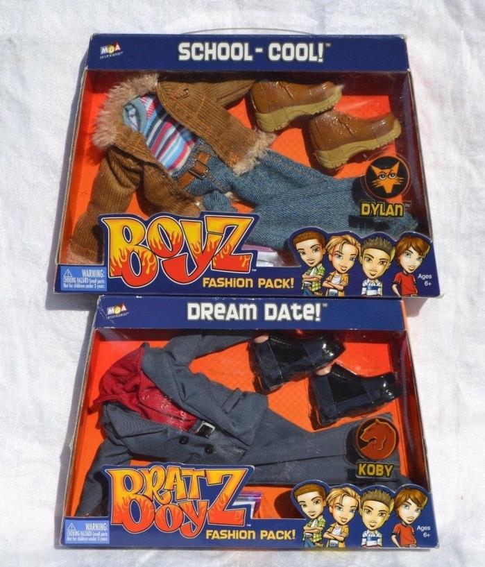 Bratz Boyz 2 Fashion Packs School-Cool and Dream Date 2003 MGAE