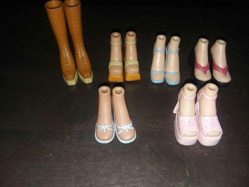 6 Pairs Of  Bratz Doll Shoes