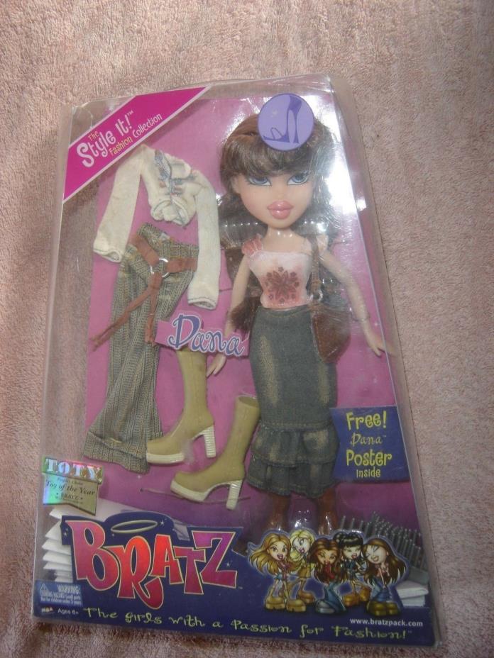 2003 Bratz Doll Dana Style It Fashion Collection Toy MGA Box Poster Opened Box