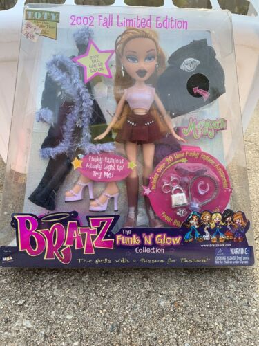 New 2002 Fall Limited Edition Bratz Funk N Glow Meygan Doll & Accessories