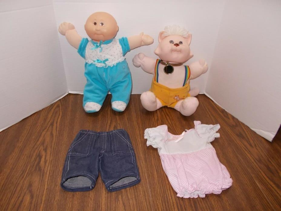 Cabbage Patch Kids Bald Baby Doll and Koosas 1983 with Clothes
