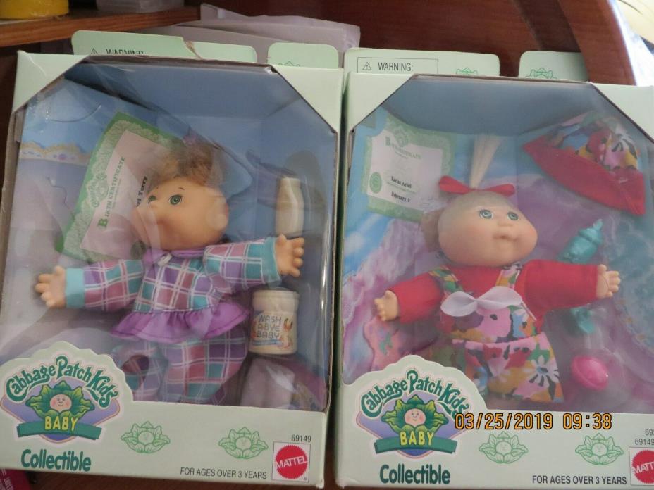Vintage Cabbage Patch Kids Playmate Mini Doll Gift Sets NIB (2)