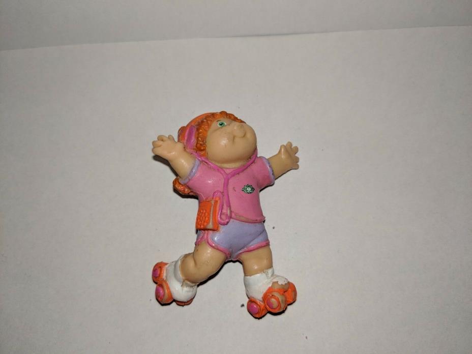 Cabbage Patch Kids Mini PVC Figure With Red Hair, Roller Skating 1984