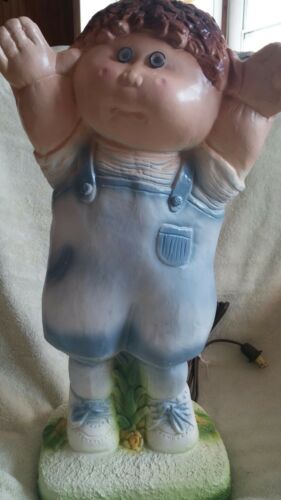 Vintage Cabbage Patch Doll Lamp Chalkware 21 inches Works 1980s