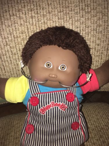 1982 ORIGINAL COLECO CPK CABBAGE PATCH BLACK BOY DOLL RETAINER