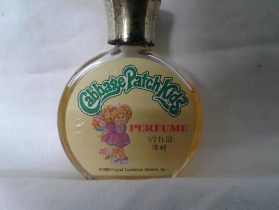 1983 Cabbage Patch Kids perfume 1/2 ounce glass bottle signs of aging on lid