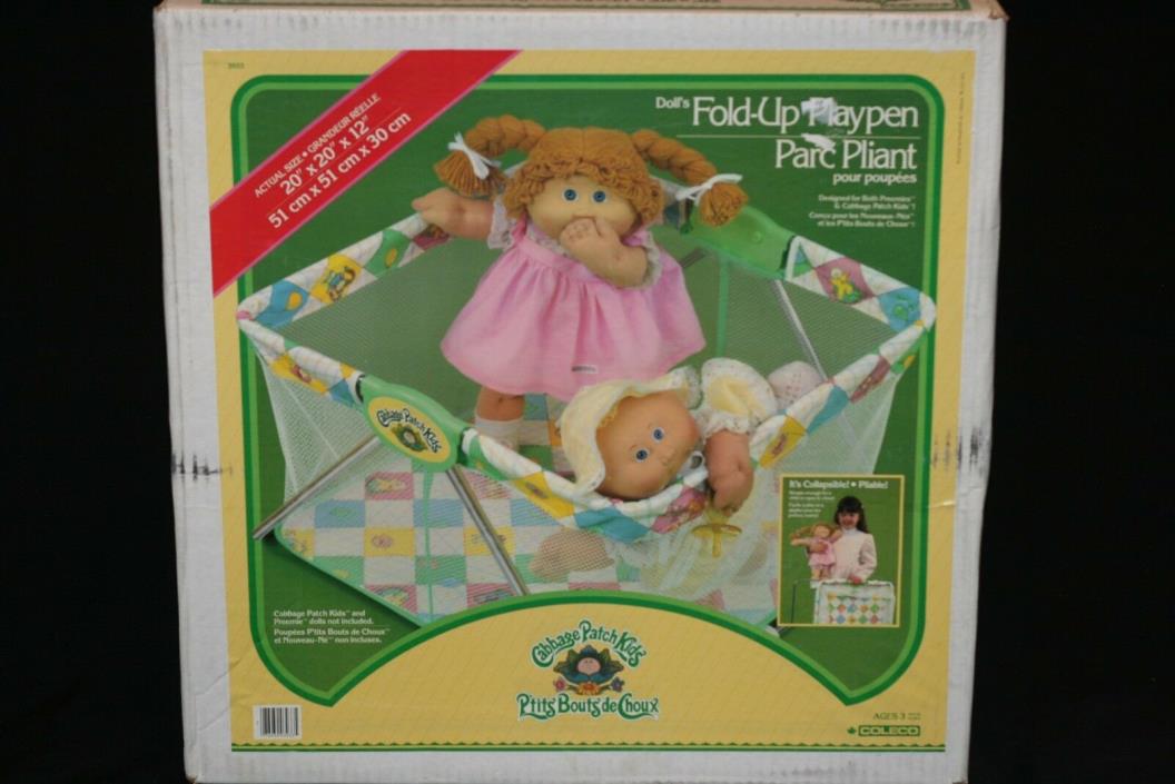VTG 1984 COLECO CABBAGE PATCH KIDS FOLD-UP PLAYPEN NEW UNOPENED RARE PLAY PEN