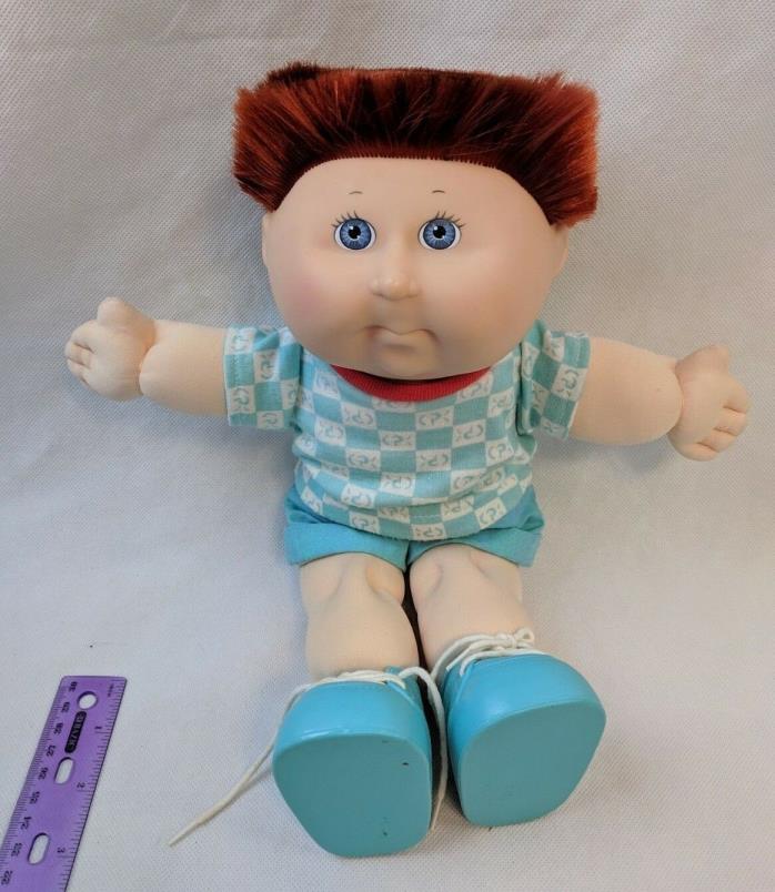 Cabbage Patch Kids Doll 1990 Hasbro First Edition Boy w/ Red Silk Hair, Outfit
