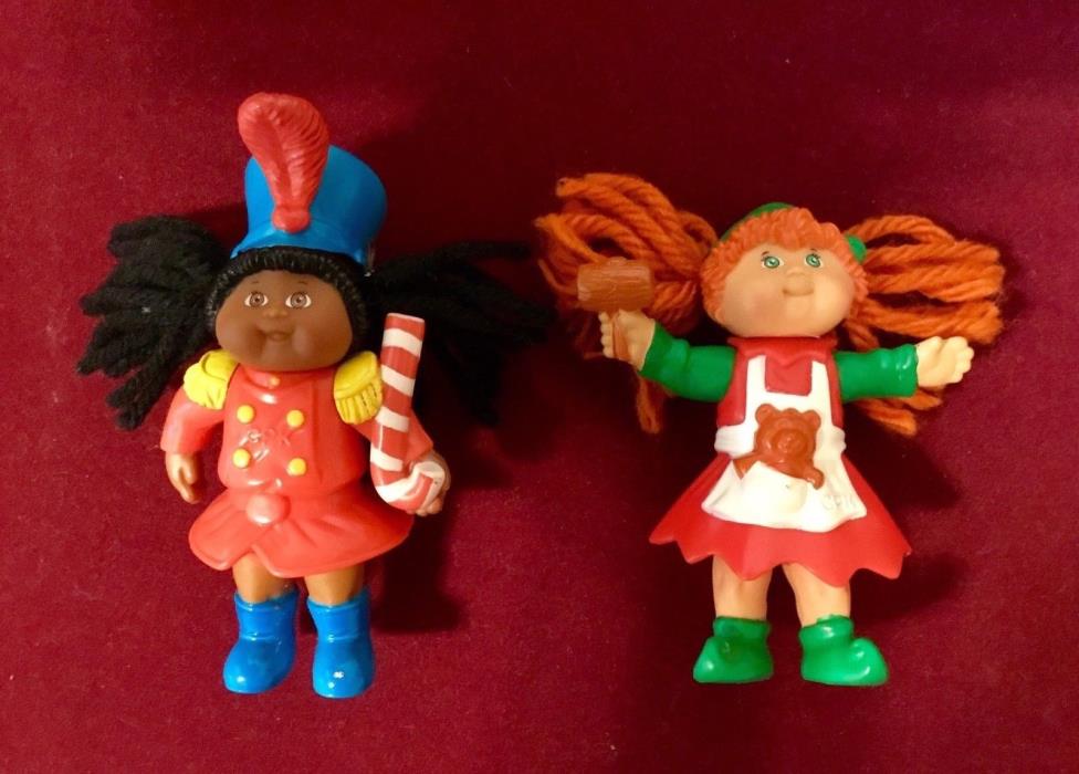 2 Cabbage Patch Plastic O A A Dolls 1994 Red Hair, Black Hair Cute!