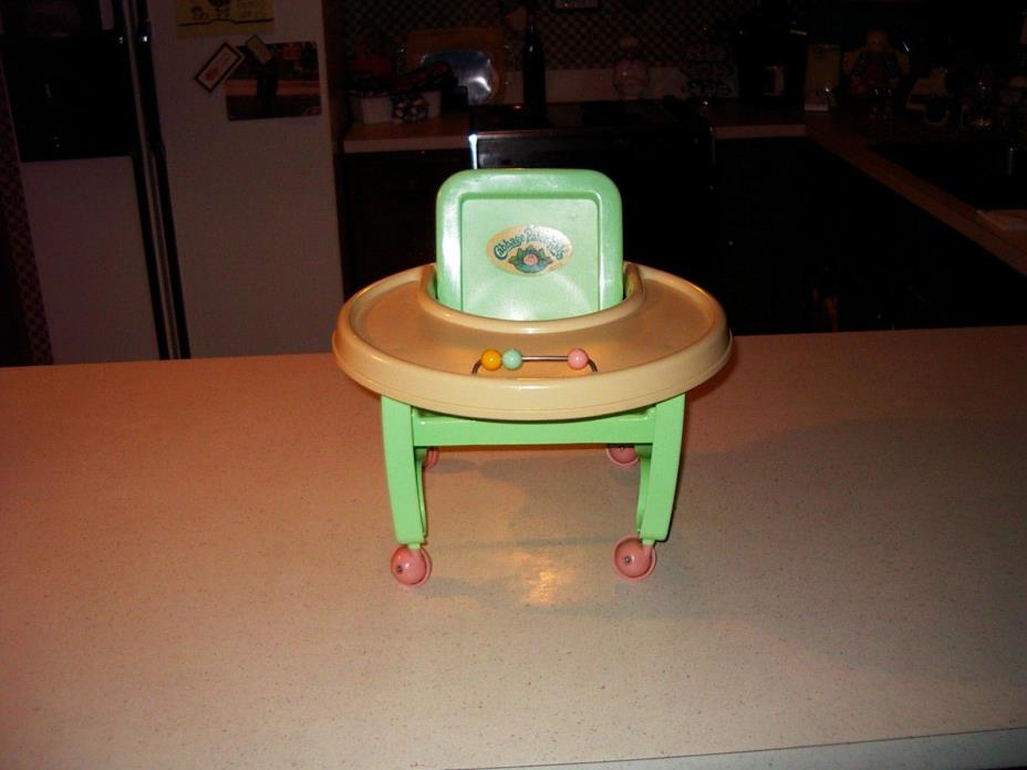 Vintage COLECO (1986) Cabbage Patch Kids Baby Doll Toy Rolling Walker High Chair