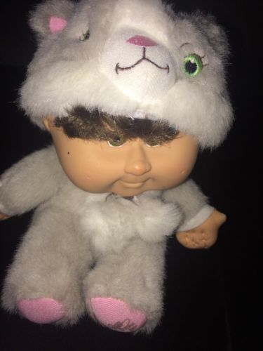 2008 CPK Cabbage Patch Kids 25th ANNIVERSARY SNUGGLIES Gray Kitty Cat Baby Doll