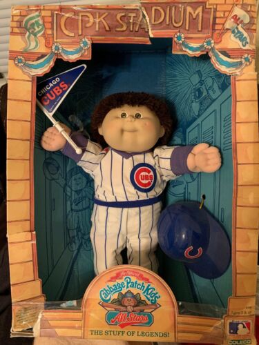 Cabbage Patch Kids All Stars Cubs 1986 Doll CPK Stadium Outfit  Age 3+ Used