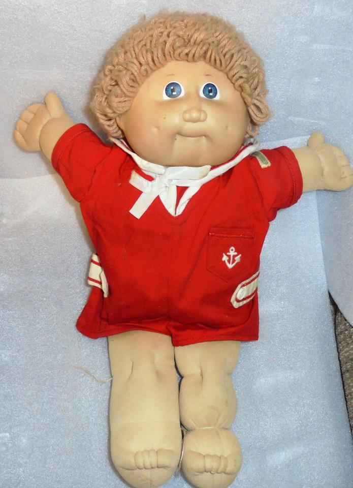 Vintage Cabbage Patch Doll Boy with Original Outfit  Blue Eyes 1983 ??
