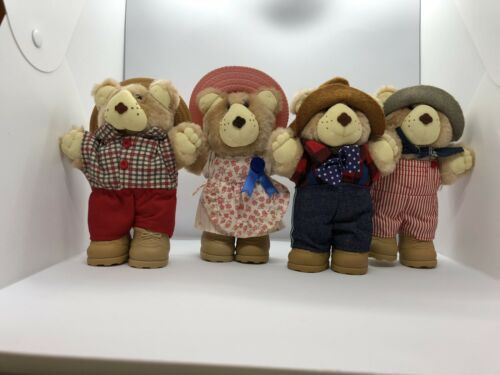 Lot of 4 Furskins 7 inch Xavier Roberts Cabbage Patch Vtg Teddy Bears Wendy's
