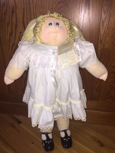 STANDING Vintage Cabbage Patch 1981 Soft Sculpture Xavier Tags Blond