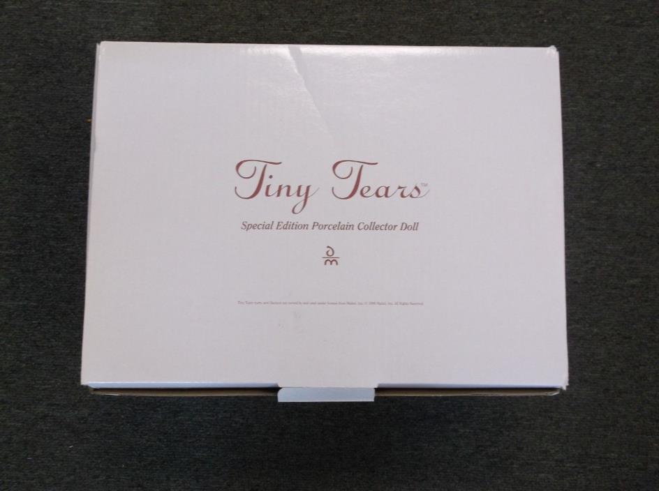 Danbury Mint Tiny Tears Porcelain Doll Mattel Unused Mint COA w/Box Special Edit