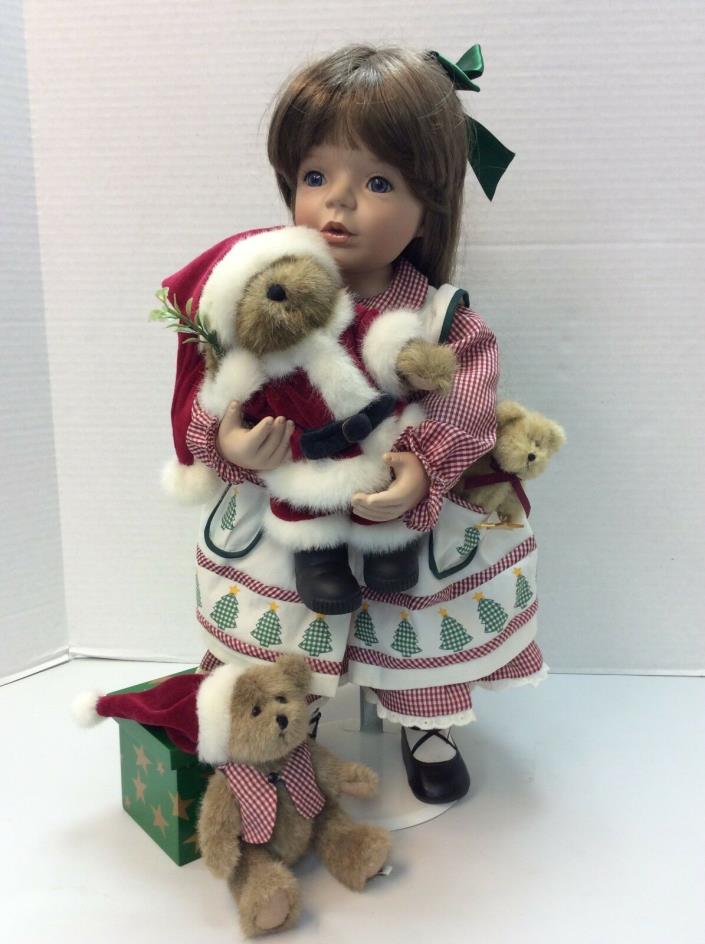 Boyd's Bears Christmas Collector Porcelain Doll, by Susan Wakeen Danbury Mint