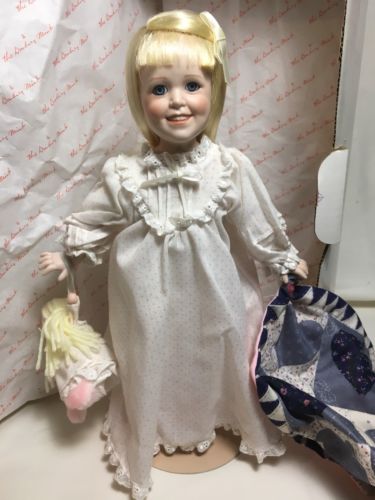 Danbury Mint Bedtime Judy Precious Childhood Memories Porcelain Doll 13