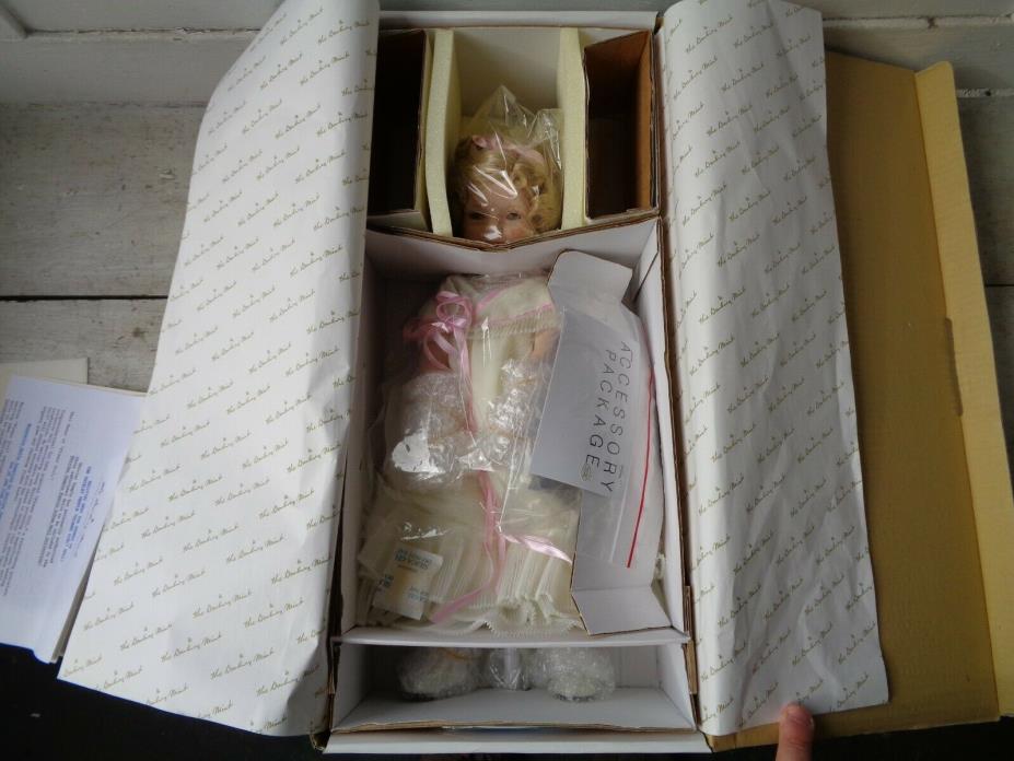 DANBURY MINT FLOWER GIRL SHIRLEY TEMPLE DOLL ORIGINAL BOX PORCELAIN