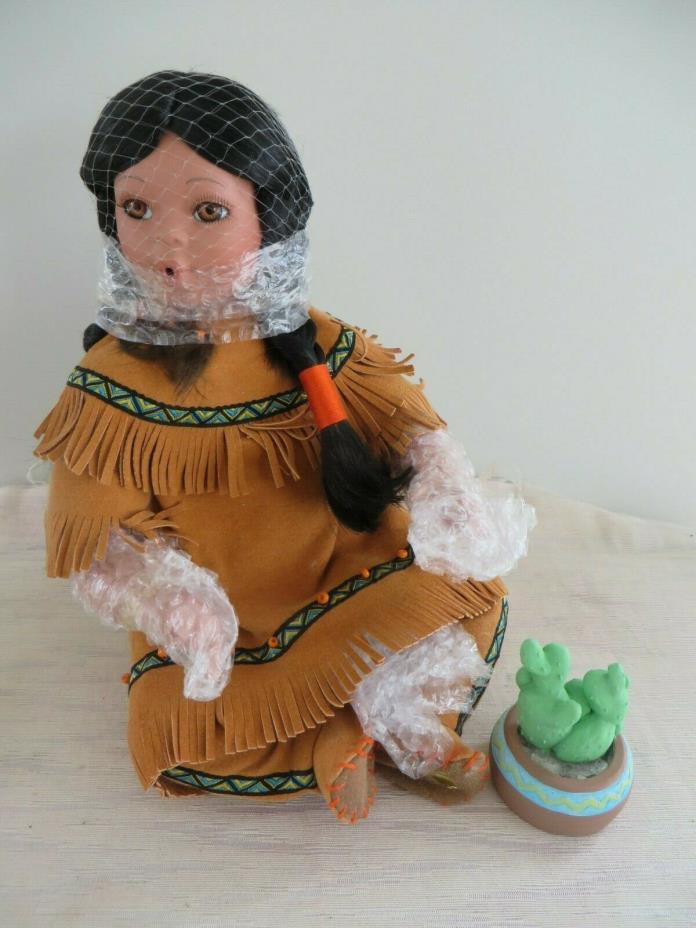 Cactus Flower by Gregory Perillo Artaffects, Danbury Mint Native Indian Doll