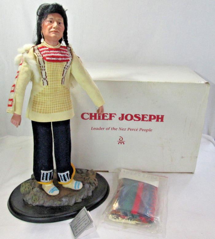 Vintage Danbury Mint Chief Joseph Porcelain Doll with Accessories