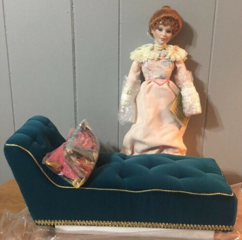 Danbury Mint Judy Belle The Love Letter Porcelain Doll Chaise