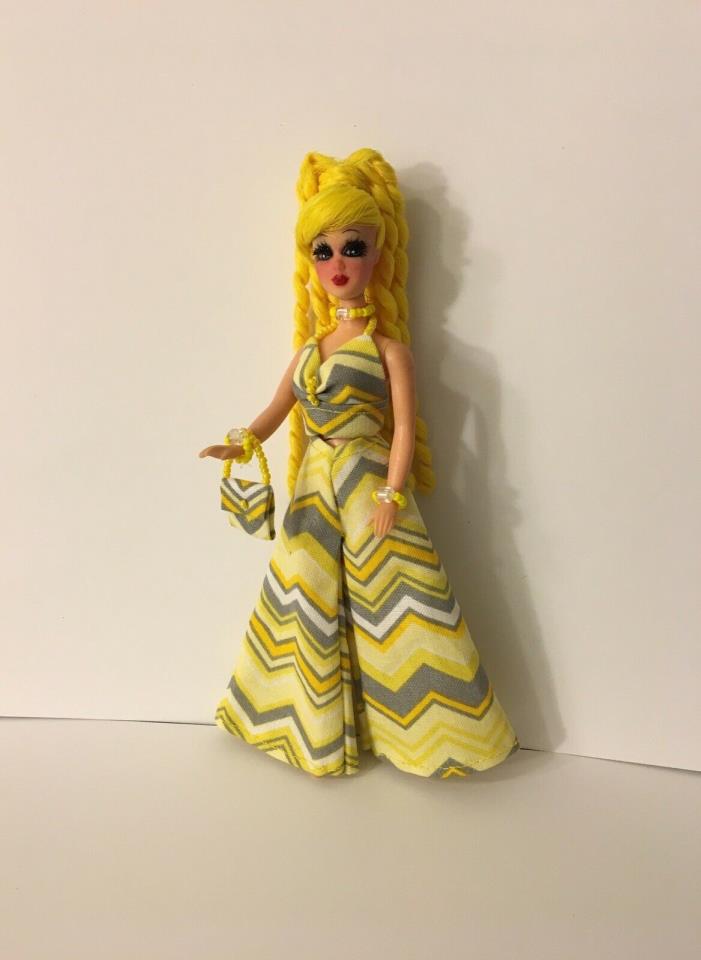 Custom Topper Dawn Doll ~Yellow Zig-Zag 'n Lemon Yellow Spiral Curls Dawn!~