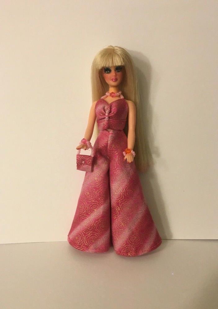 Custom Topper Dawn Doll ~Shimmery Pink Stripes Pink Pant Suit Ensemble!~