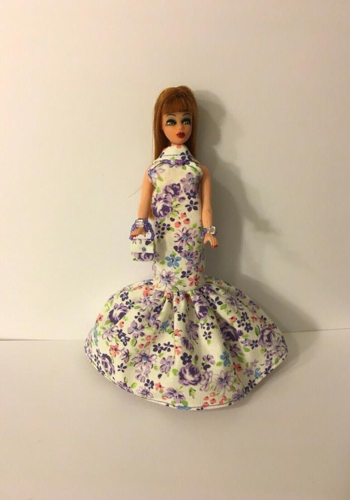 Custom Topper Dawn Doll ~Purple Rose Flared Maxi Dress Ensemble!~