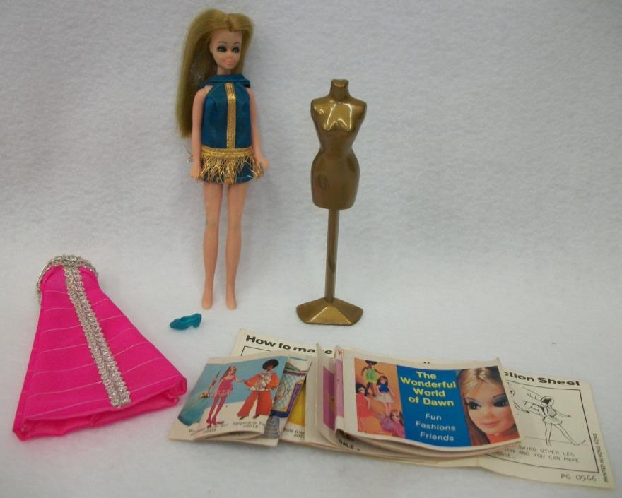 Vintage Topper Dawn Doll with Accessories & Shocker Frocker Dress