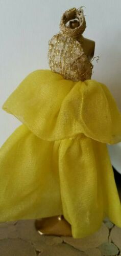 Vintage Topper Dawn Doll Fashion clothes  Gold Glow Swirl Gown